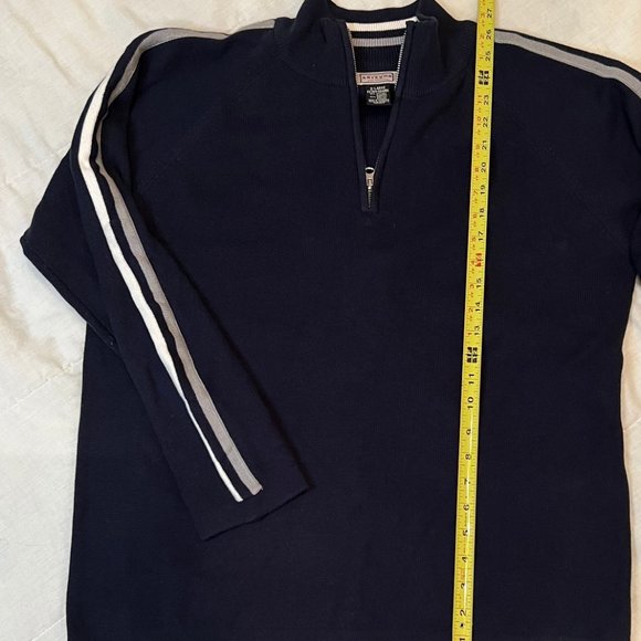 Arizona Jean Mens Sweater XL Navy Casual Pullover 1/4 Zip EXCELLENT condition - Picture 7 of 9